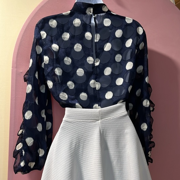 ZARA POLKA DOT  BLOUSE        SIZE S - Picture 3 of 11